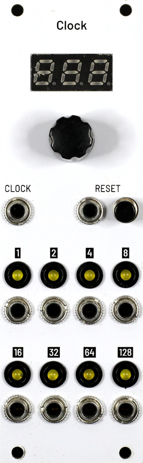 Clock faceplate, 8 HP