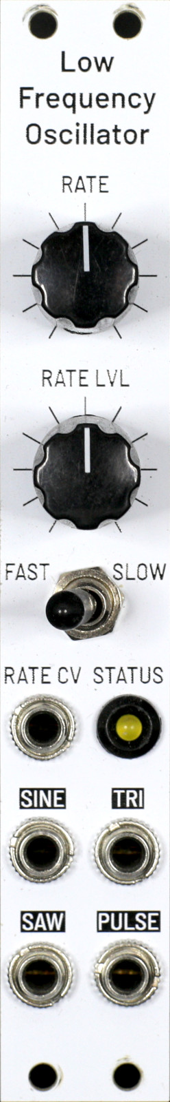Low Frequency Oscillator faceplate, 4 HP