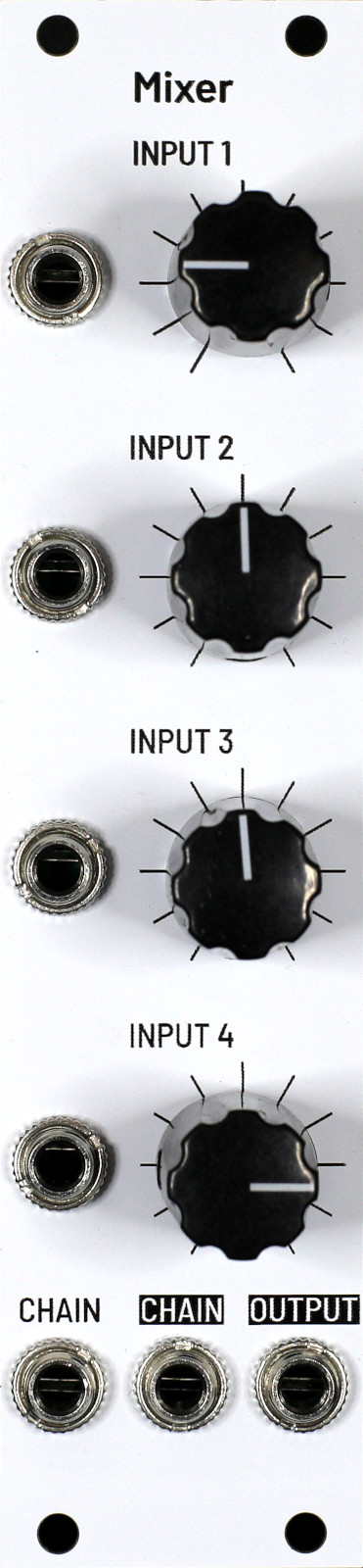 Mixer faceplate, 6 HP