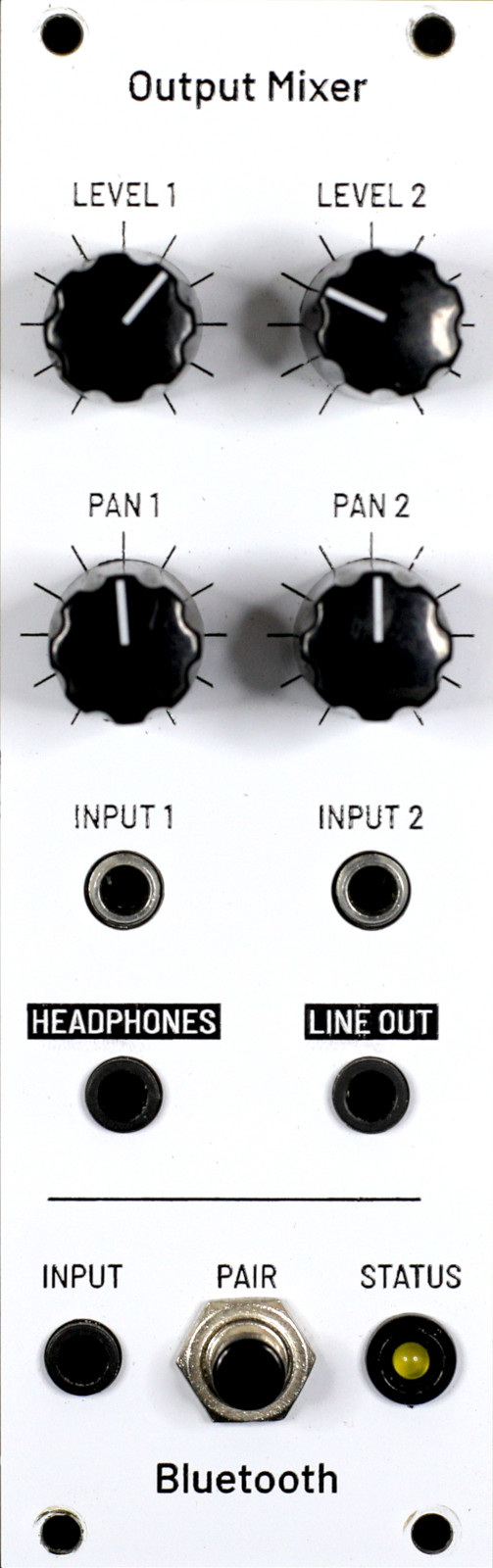 Output Mixer faceplate, 8 HP