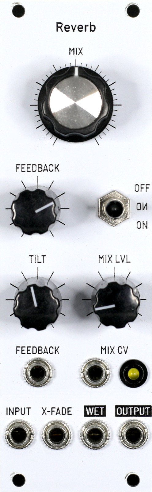 Reverb faceplate, 8 HP