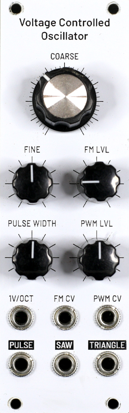 Voltage Controlled Oscillator faceplate, 8 HP