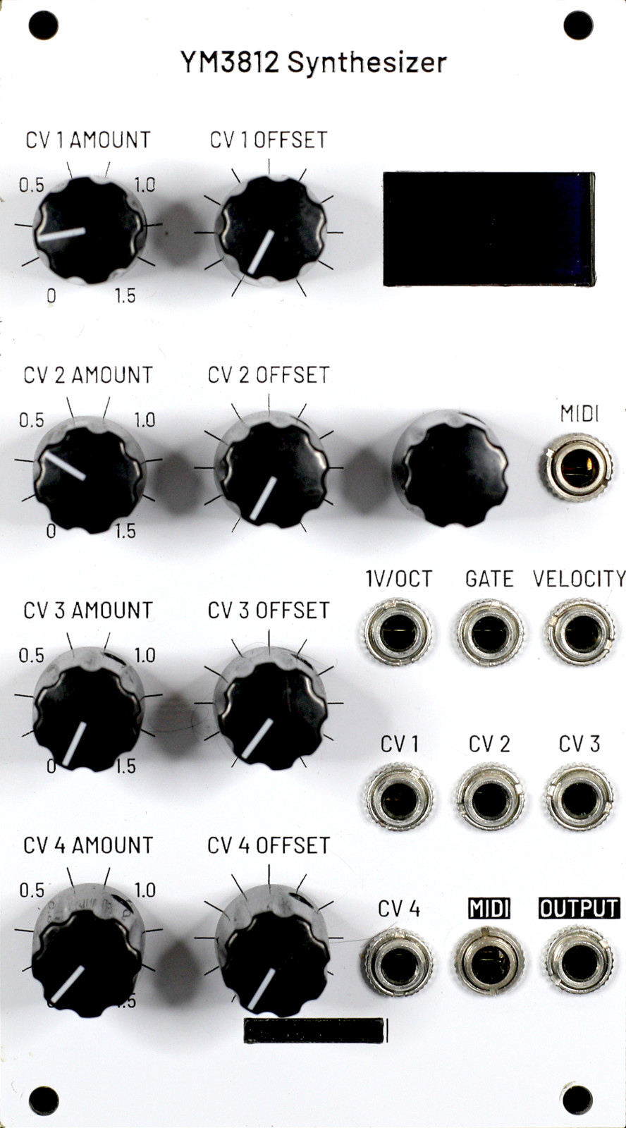 YM3812 Synthesizer faceplate, 14 HP