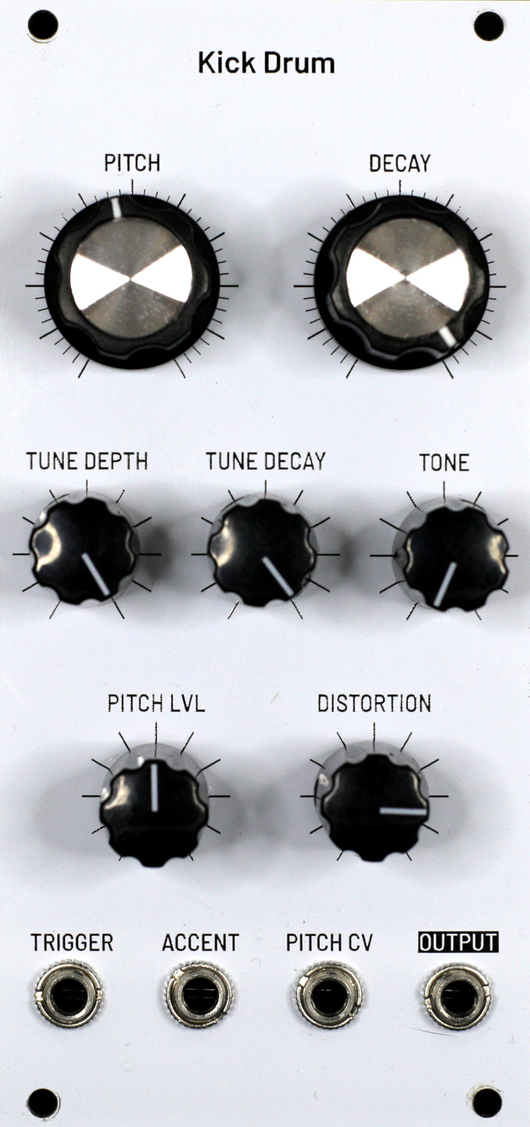 Kick Drum faceplate, 12 HP