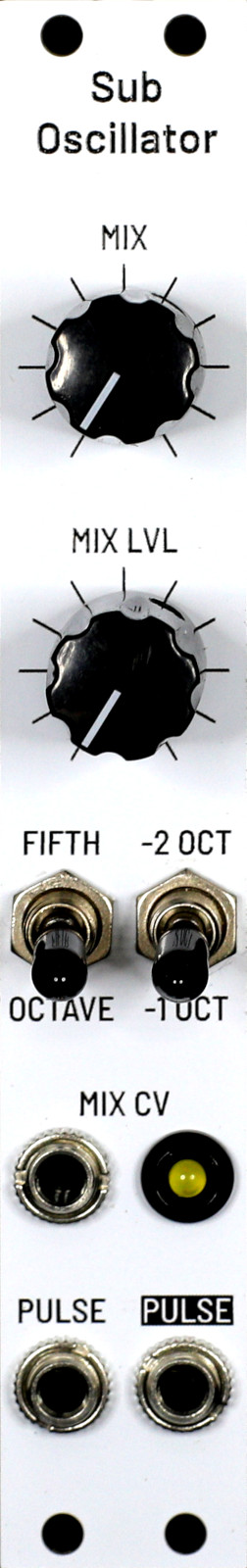 Sub Oscillator faceplate, 4 HP