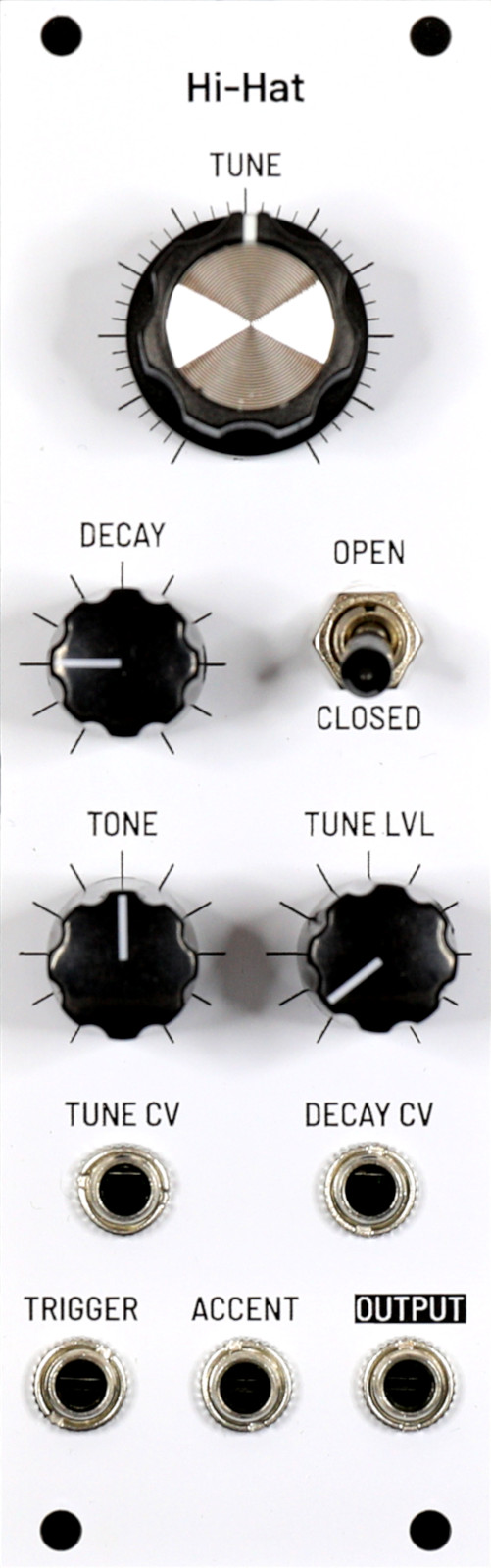 Hi-Hat faceplate, 8 HP
